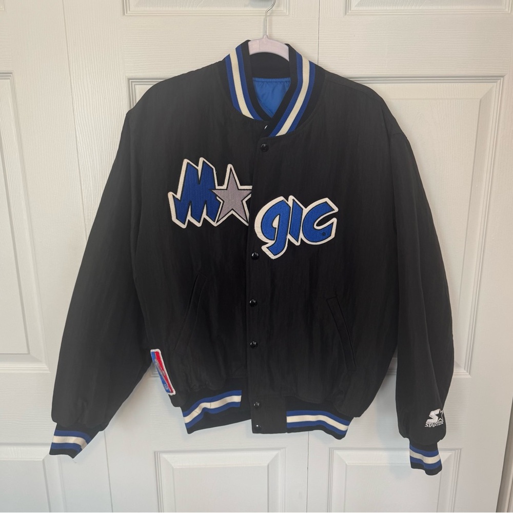 Vintage STARTER Orlando MAGIC💙✨🪄bomber jacket LARGE